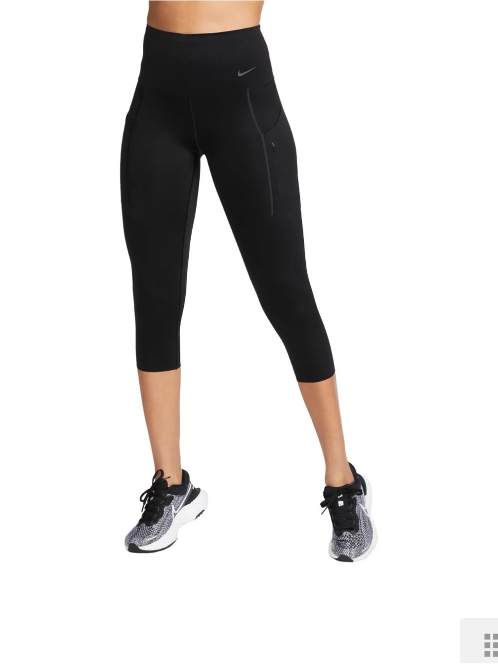 Nike Women's Go Firm-Support High-Waisted Cropped Leggings DQ5881-010 Sz Small